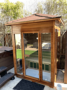 Enlighten Rustic Outdoor 4-Person Full Spectrum Infrared Sauna