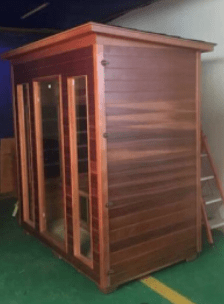Enlighten Rustic Outdoor 4-Person Full Spectrum Infrared Sauna