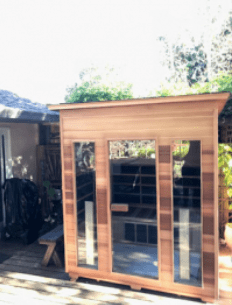 Enlighten Rustic Outdoor 4-Person Full Spectrum Infrared Sauna