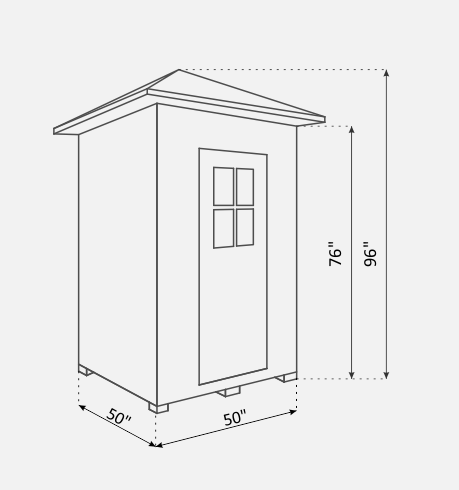 Enlighten Sapphire 2-Person Outdoor Hybrid Infrared and Traditional Sauna