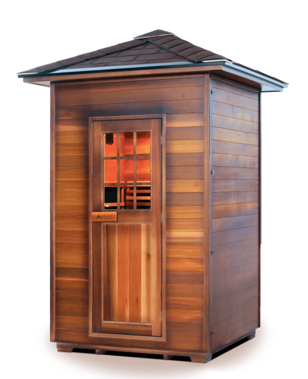 Enlighten Sapphire 2-Person Outdoor Hybrid Infrared and Traditional Sauna