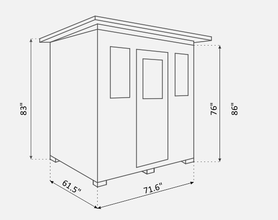 Enlighten Sapphire Outdoor 4-Person Hybrid Sauna - both Infrared and Traditional heating