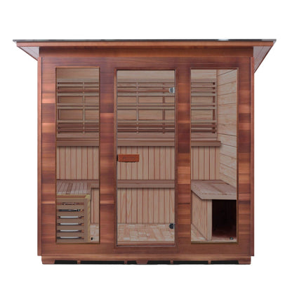 Enlighten T-39678 Slope Roof Sunrise Outdoor 8-Person Traditional Dry Sauna