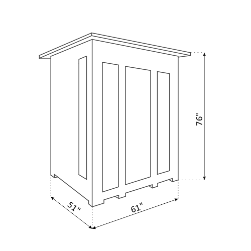 Enlighten TI-17377 Sunrise Indoor Dry Traditional 3-Person Sauna