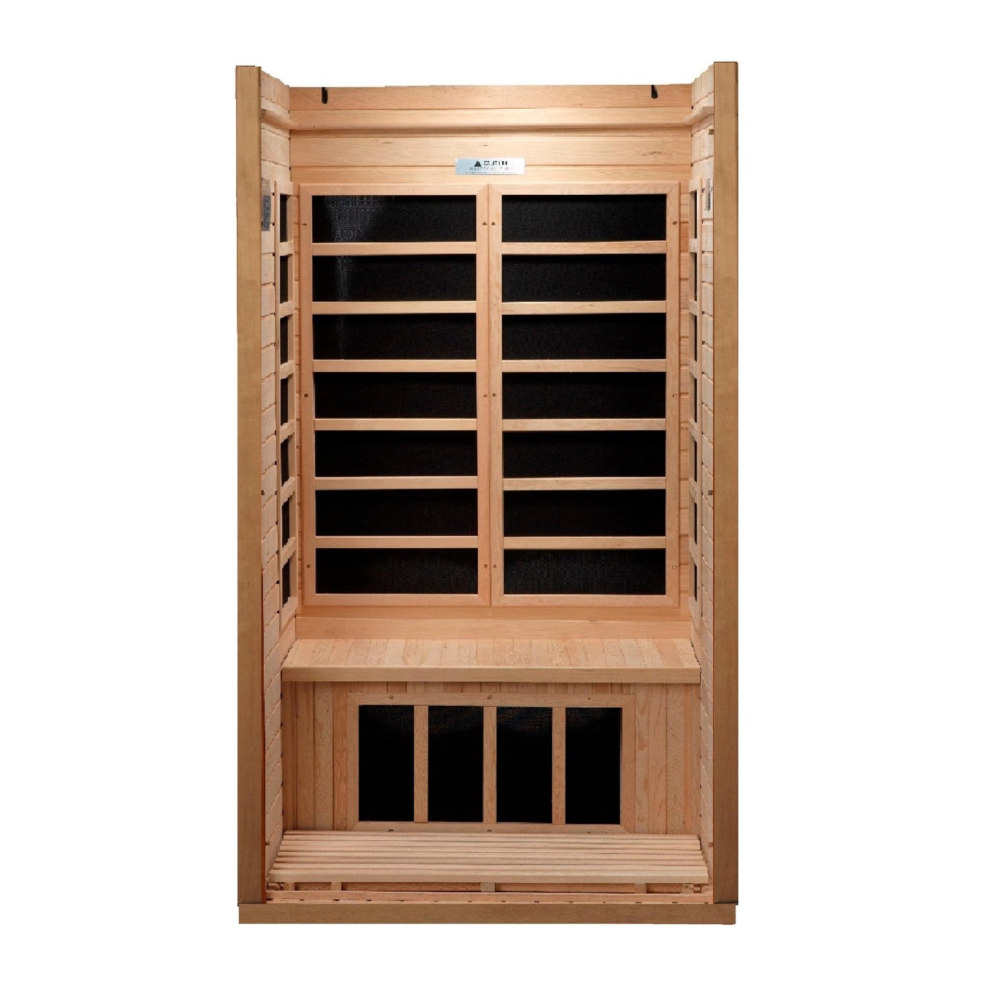 Golden Designs GDI-6106-01 Elite Golden Designs "Barcelona Select Elite" 1-2-person PureTech™ Near Zero Far Infrared Sauna Canadian Hemlock