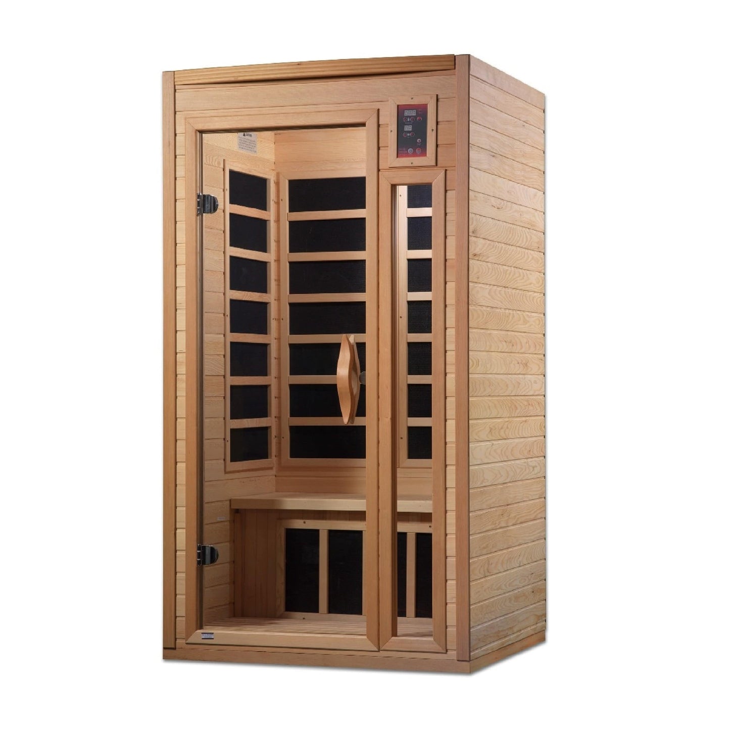 Golden Designs GDI-6106-01 Elite Golden Designs "Barcelona Select Elite" 1-2-person PureTech™ Near Zero Far Infrared Sauna Canadian Hemlock