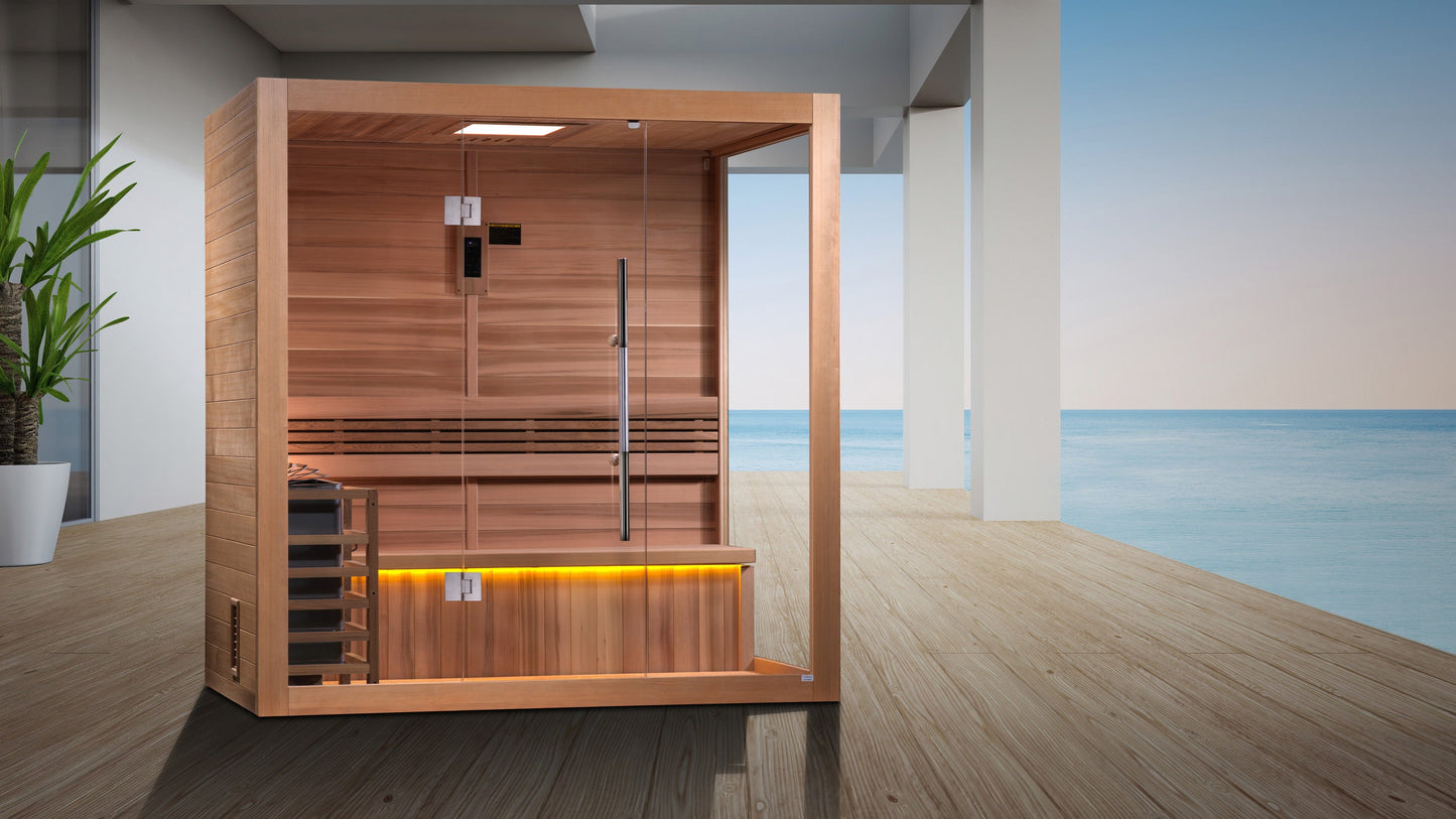 Golden Designs GDI-7203-01 Golden Designs "Forssa" 3-4 Person Traditional Steam Sauna