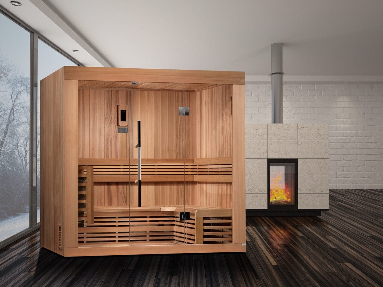 Golden Designs GDI-7389-01 Golden Designs "Copenhagen Edition" 3-4 Person Traditional Steam Sauna