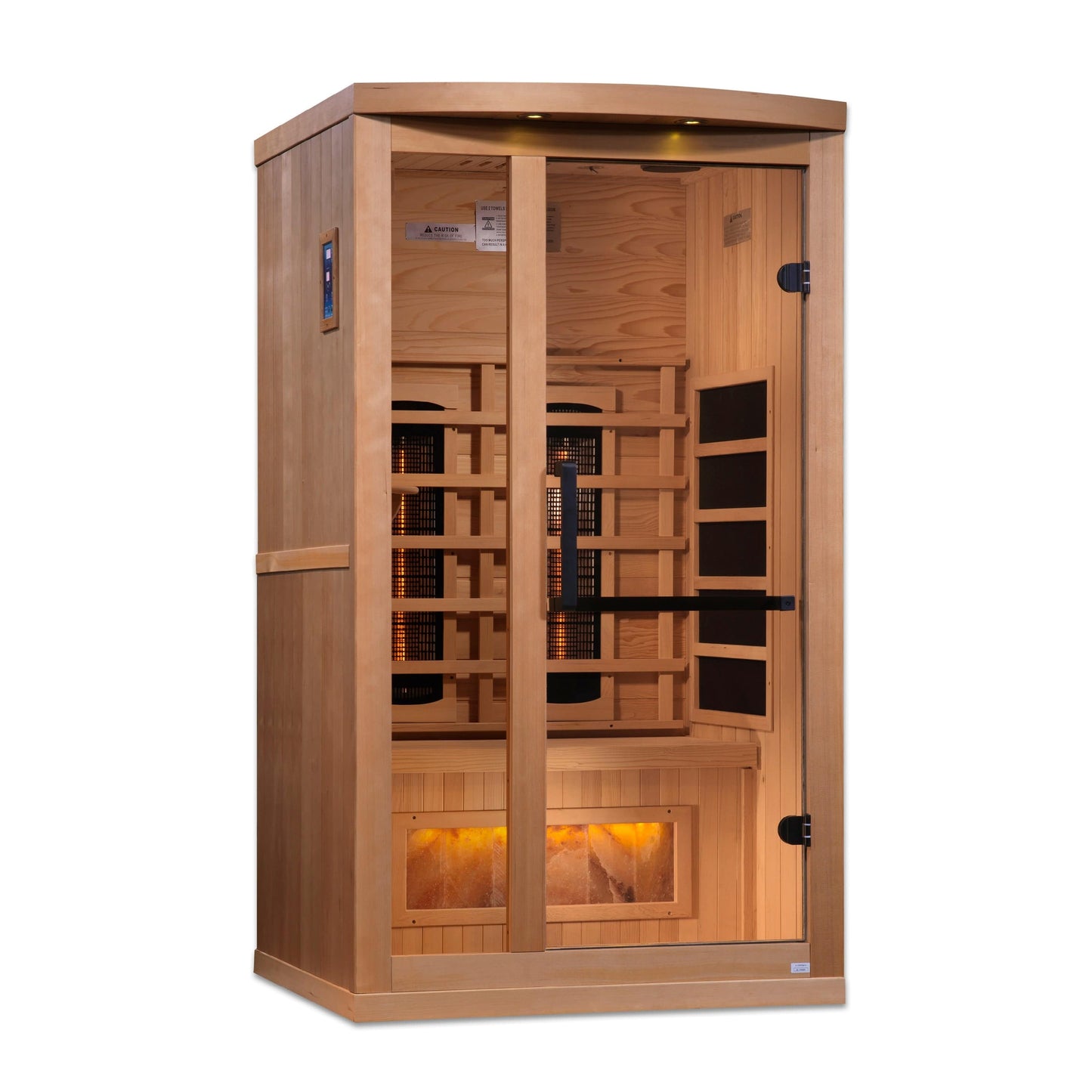 Golden Designs GDI-8010-02 Golden Designs "Reserve Edition" 1-Person Full Spectrum Sauna - with Himalayan Salt Bar
