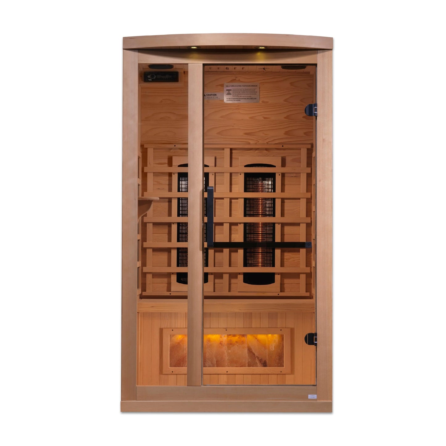 Golden Designs GDI-8010-02 Golden Designs "Reserve Edition" 1-Person Full Spectrum Sauna - with Himalayan Salt Bar