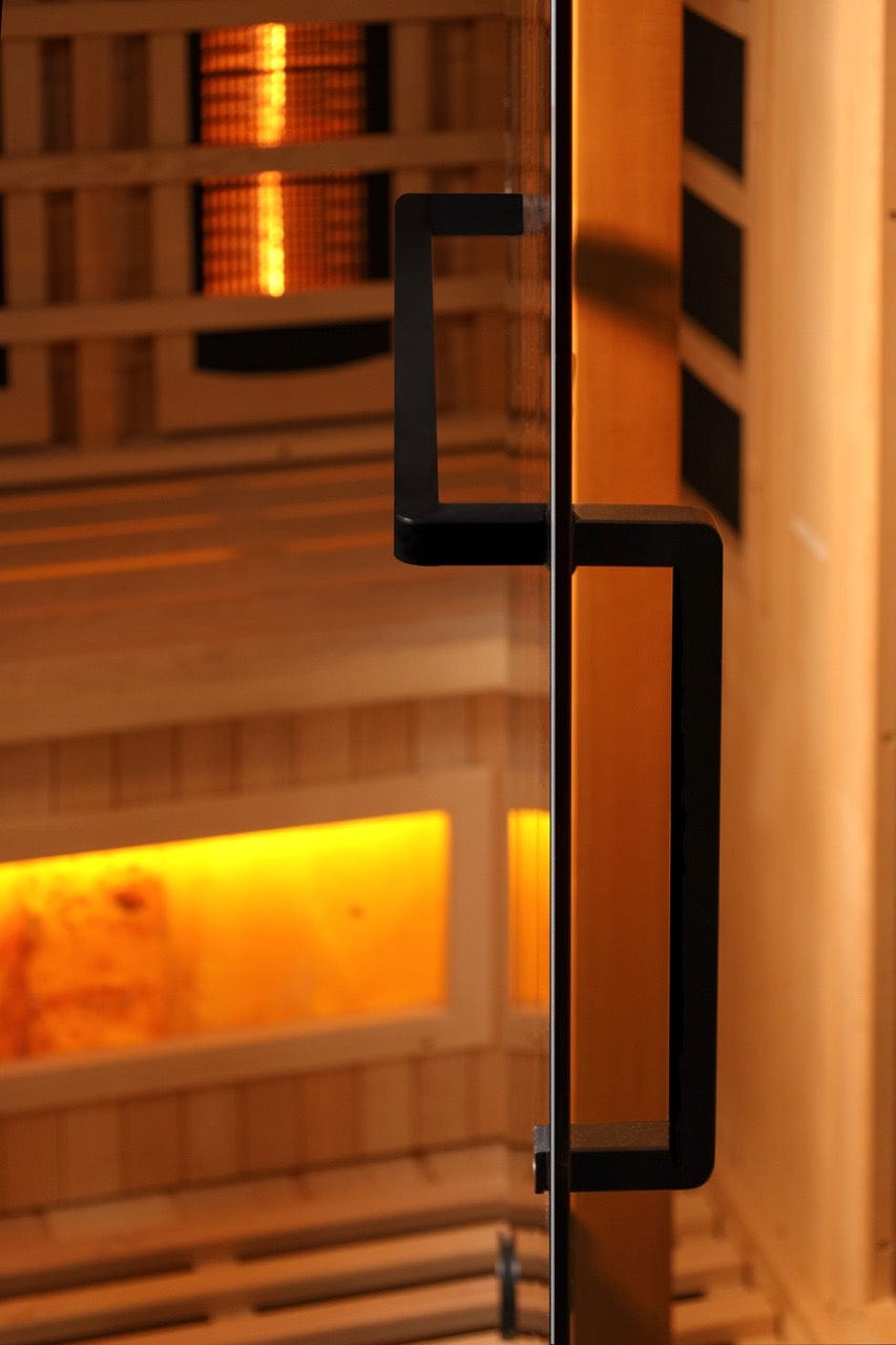 Golden Designs GDI-8030-H3 *New 2023 Collection* Golden Designs "Hotel Edition" 3-Person Infrared Sauna - Near Zero EMF with Himalayan Salt Bar
