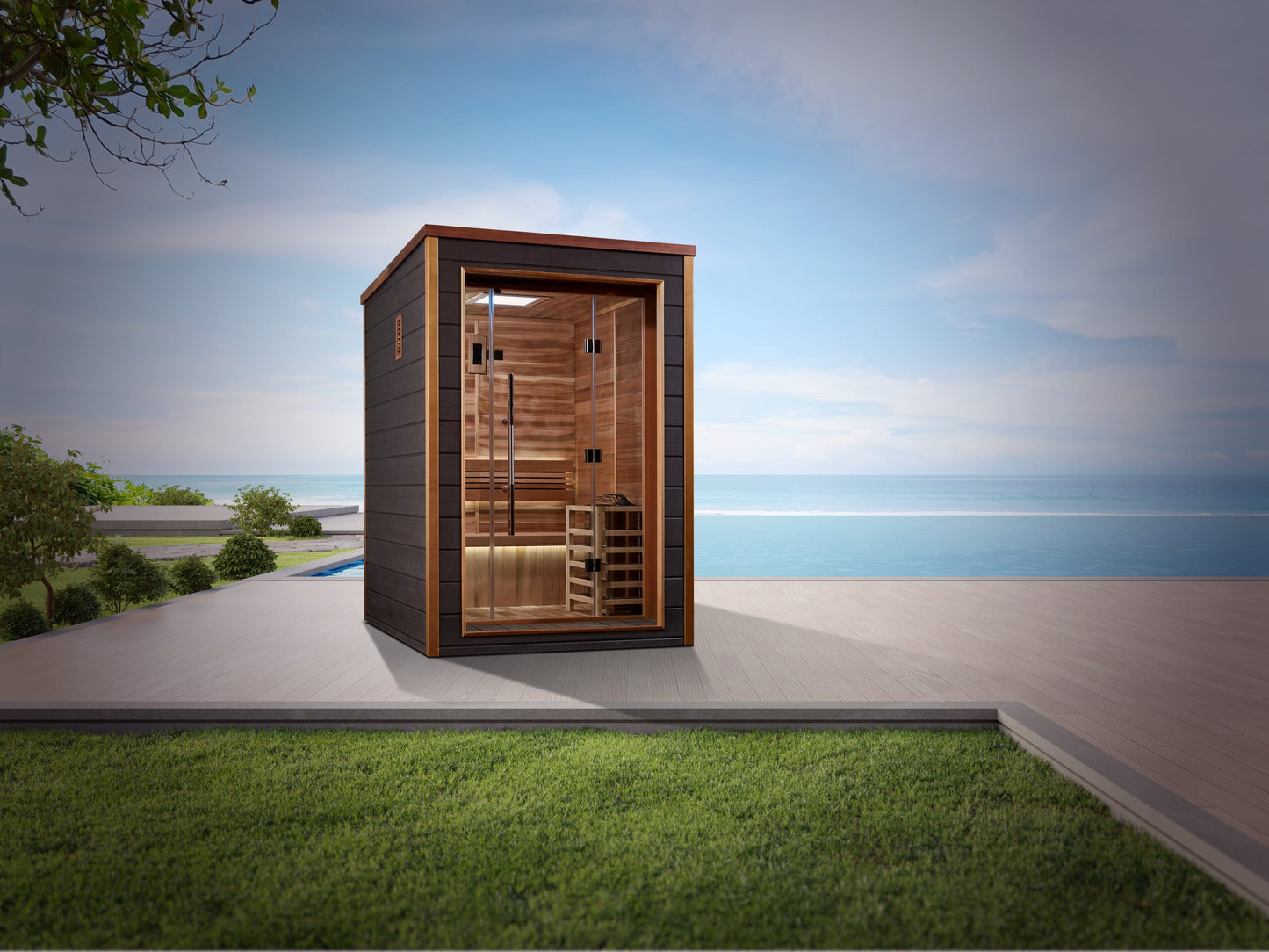 Golden Designs GDI-8202-01 Golden Designs "Narvik" 2-Person Outdoor-Indoor Traditional Sauna