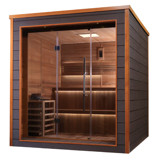 Golden Designs GDI-8206-01 Golden Designs "Bergen" 6-Person Outdoor-Indoor Traditional Sauna