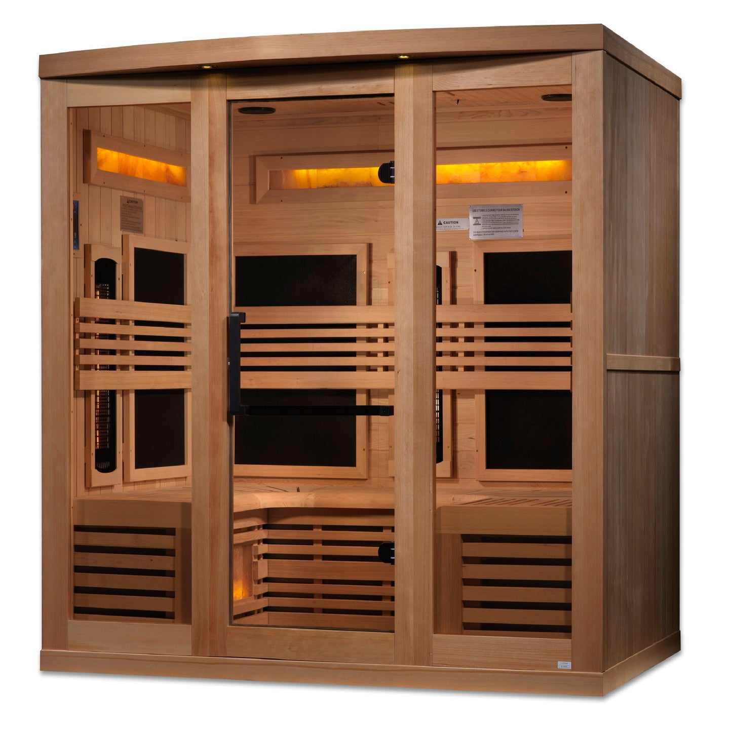 Golden Designs GDI-8260-01 *New 2023 Collection* Golden Designs "Reserve Edition" 6-Person Full Spectrum Sauna - with Himalayan Salt Bar
