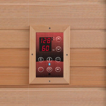 Power and temperature control interface for Golden Designs Sauna GDI-6996-01 "Monaco Elite" 6-person PureTech™ Near Zero Far Infrared Sauna