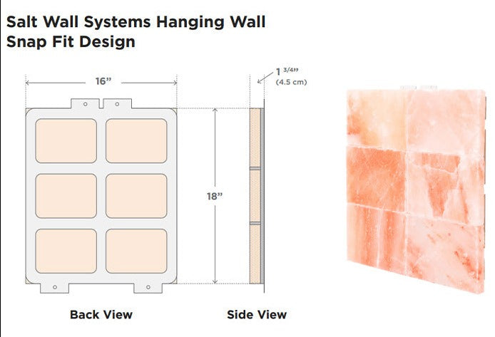 Pink Himalayan Salt Panels with LED lights - snap together design