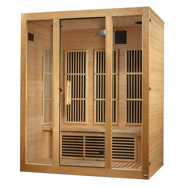 Maxxus Sauna MX-J306-01 Maxxus "Bellevue Edition" 3 Person Low EMF FAR Infrared Carbon Canadian Hemlock Sauna