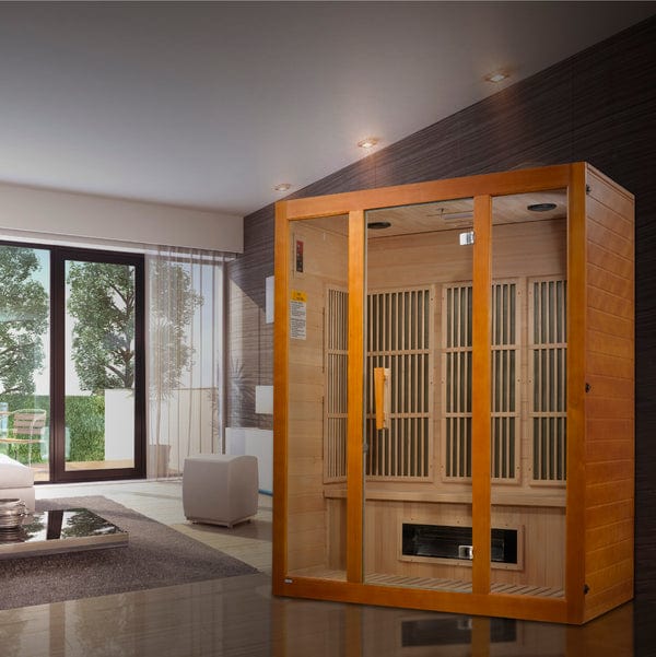 Maxxus Sauna MX-J306-02S Maxxus "Alpine" Dual Tech 3-person Low EMF FAR Infrared Sauna Canadian Hemlock