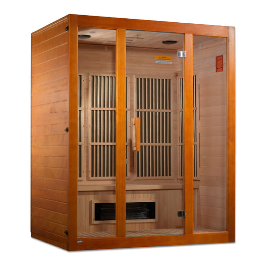 Maxxus Sauna MX-J306-02S Maxxus "Alpine" Dual Tech 3-person Low EMF FAR Infrared Sauna Canadian Hemlock