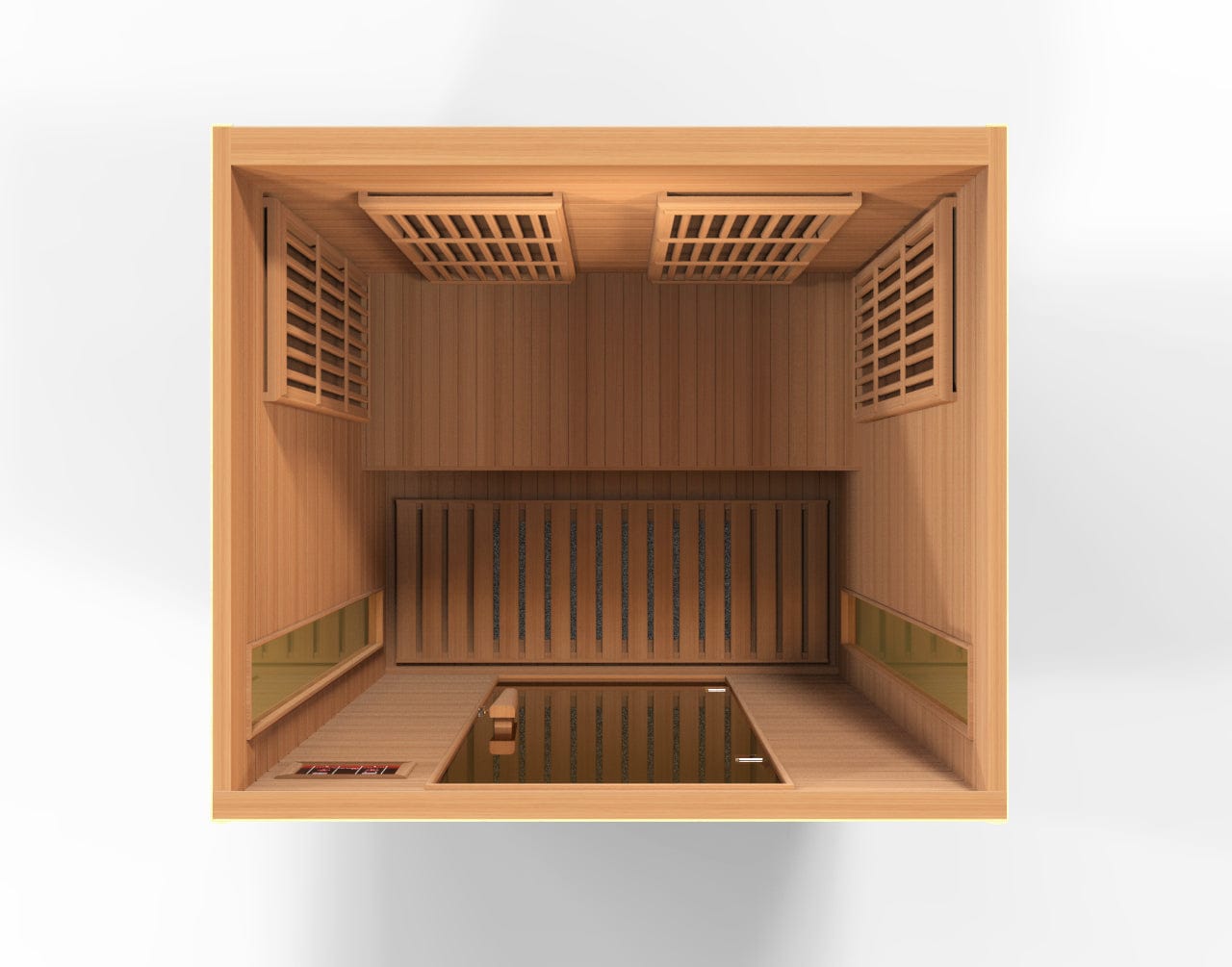 Maxxus Sauna MX-K206-01-CED Maxxus 2-Person Low EMF FAR Infrared Carbon Canadian Red Cedar Sauna