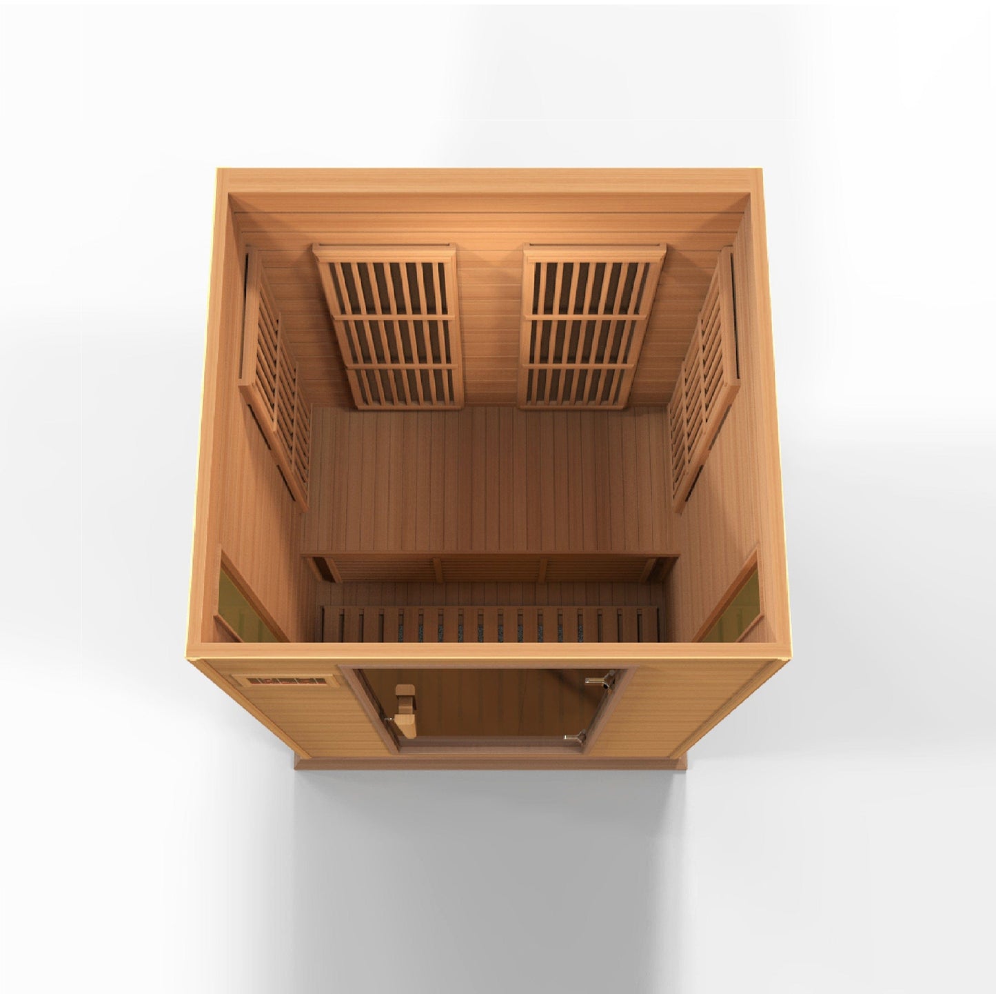 Maxxus Sauna MX-K206-01-CED Maxxus 2-Person Low EMF FAR Infrared Carbon Canadian Red Cedar Sauna