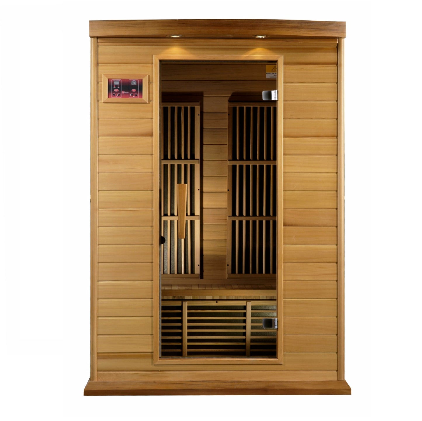 Maxxus Sauna MX-K206-01-CED Maxxus 2-Person Low EMF FAR Infrared Carbon Canadian Red Cedar Sauna