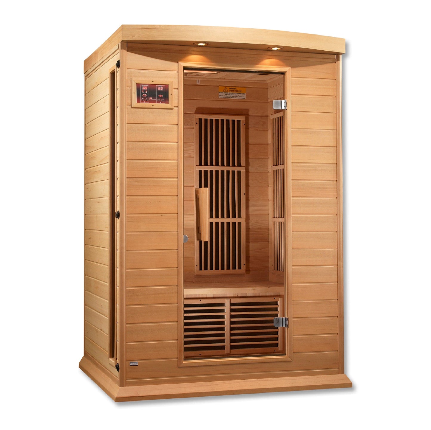 Maxxus Sauna MX-K206-01 Maxxus 2 Person Low EMF FAR Infrared Carbon Canadian Hemlock Sauna