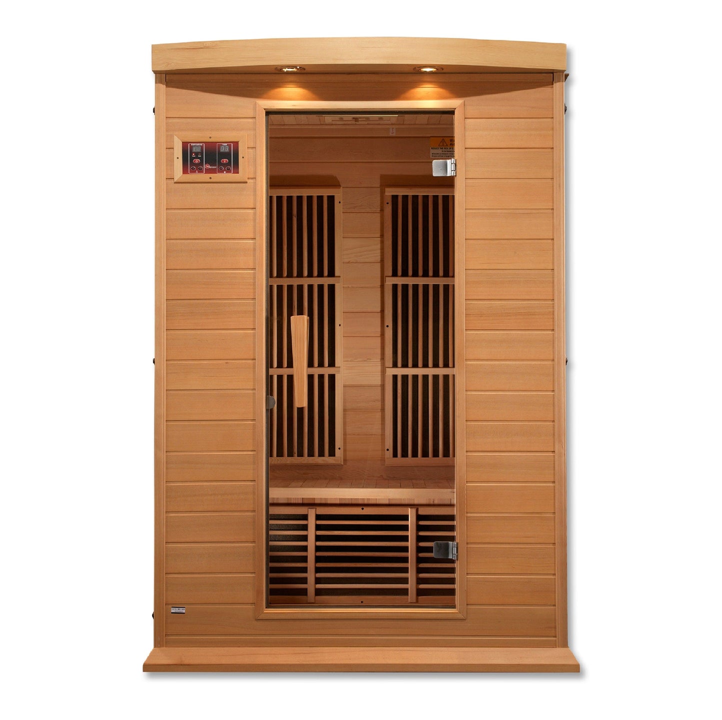 Maxxus Sauna MX-K206-01 Maxxus 2 Person Low EMF FAR Infrared Carbon Canadian Hemlock Sauna