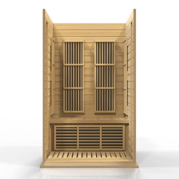 Maxxus Sauna MX-K206-01 Maxxus 2 Person Low EMF FAR Infrared Carbon Canadian Hemlock Sauna