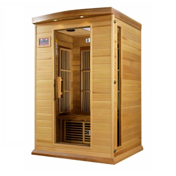 Maxxus Sauna MX-K206-01-ZF-CED Maxxus 2 Person Near Zero EMF FAR Infrared Carbon Canadian Red Cedar Sauna