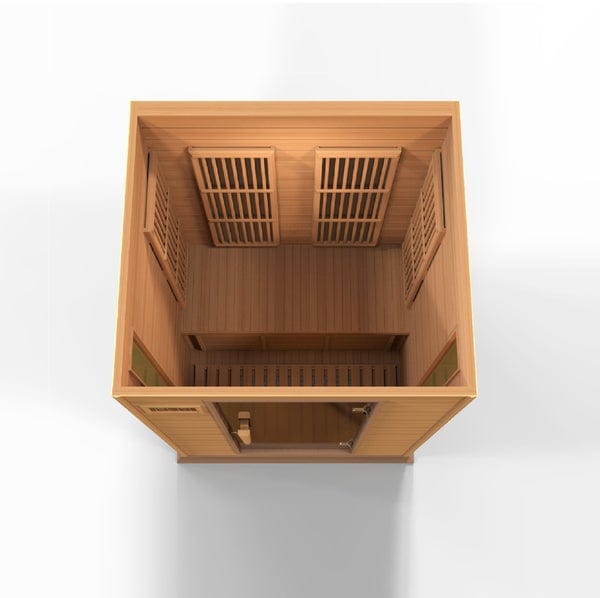 Maxxus Sauna MX-K206-01-ZF-CED Maxxus 2 Person Near Zero EMF FAR Infrared Carbon Canadian Red Cedar Sauna