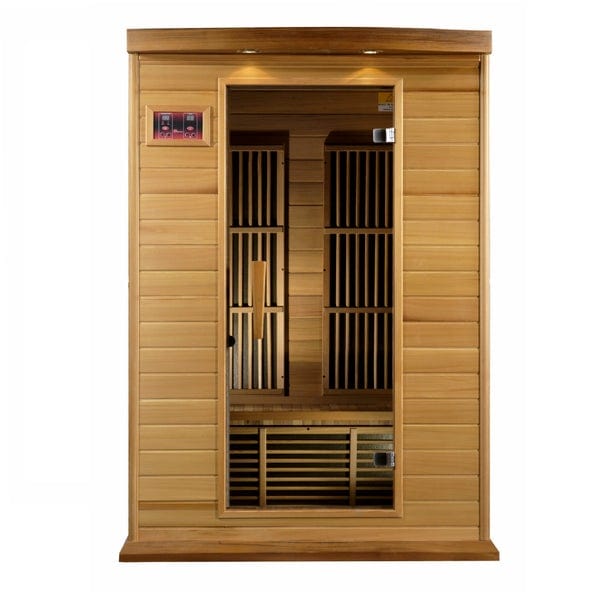 Maxxus Sauna MX-K206-01-ZF Maxxus 2 Person Near Zero EMF FAR Infrared Carbon Canadian Hemlock Sauna