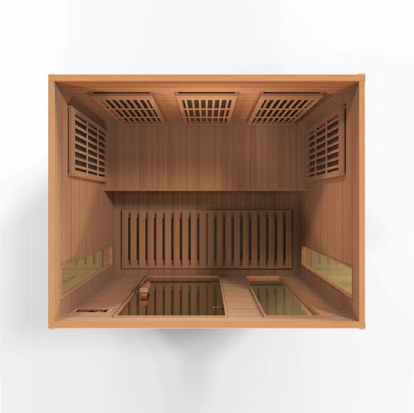 Maxxus Sauna MX-K306-01-CED Maxxus 3-Person Low EMF FAR Infrared Carbon Canadian Red Cedar Sauna