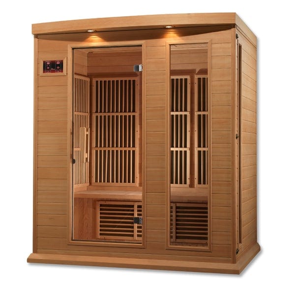 Maxxus Sauna MX-K306-01 Maxxus 3 Person Low EMF FAR Infrared Carbon Canadian Hemlock Sauna