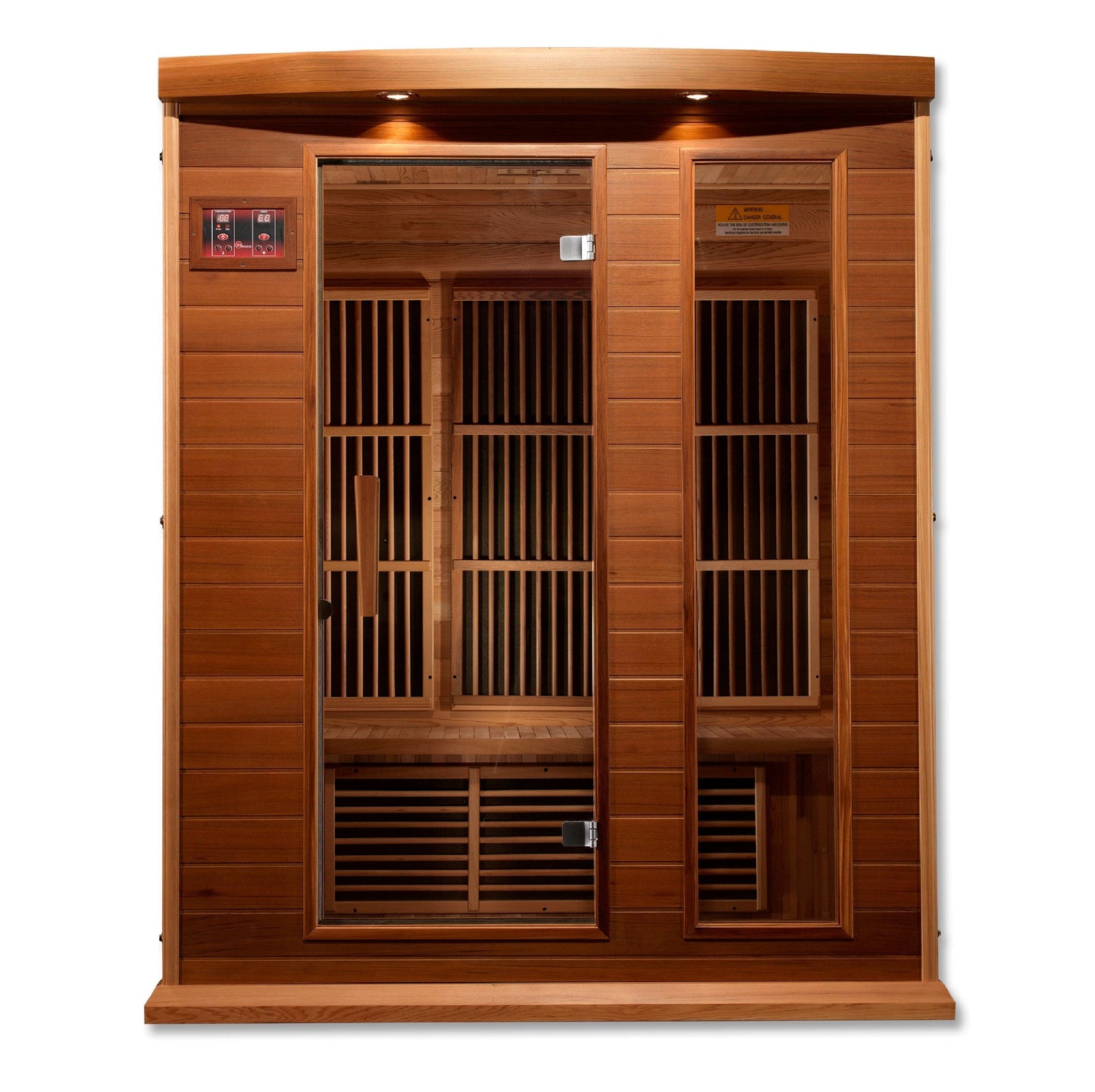 Maxxus Sauna MX-K306-01-ZF-CED Maxxus 3 Person Near Zero EMF FAR Infrared Carbon Canadian Red Cedar Sauna