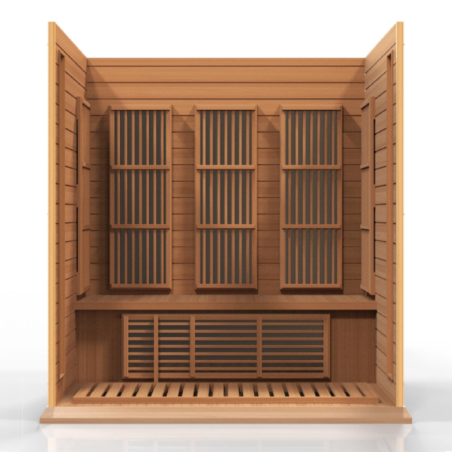 Maxxus Sauna MX-K306-01-ZF-CED Maxxus 3 Person Near Zero EMF FAR Infrared Carbon Canadian Red Cedar Sauna