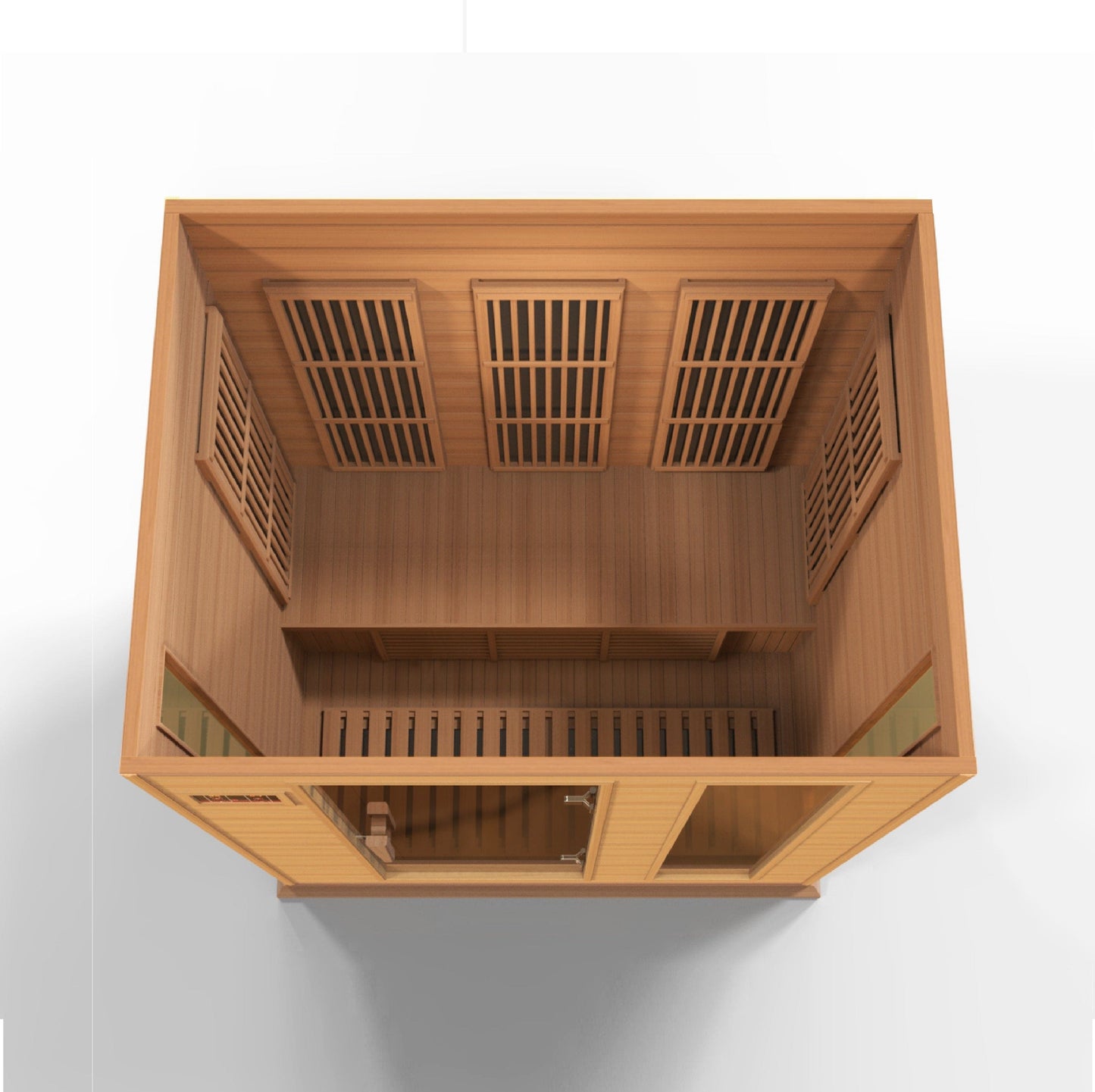 Maxxus Sauna MX-K306-01-ZF-CED Maxxus 3 Person Near Zero EMF FAR Infrared Carbon Canadian Red Cedar Sauna