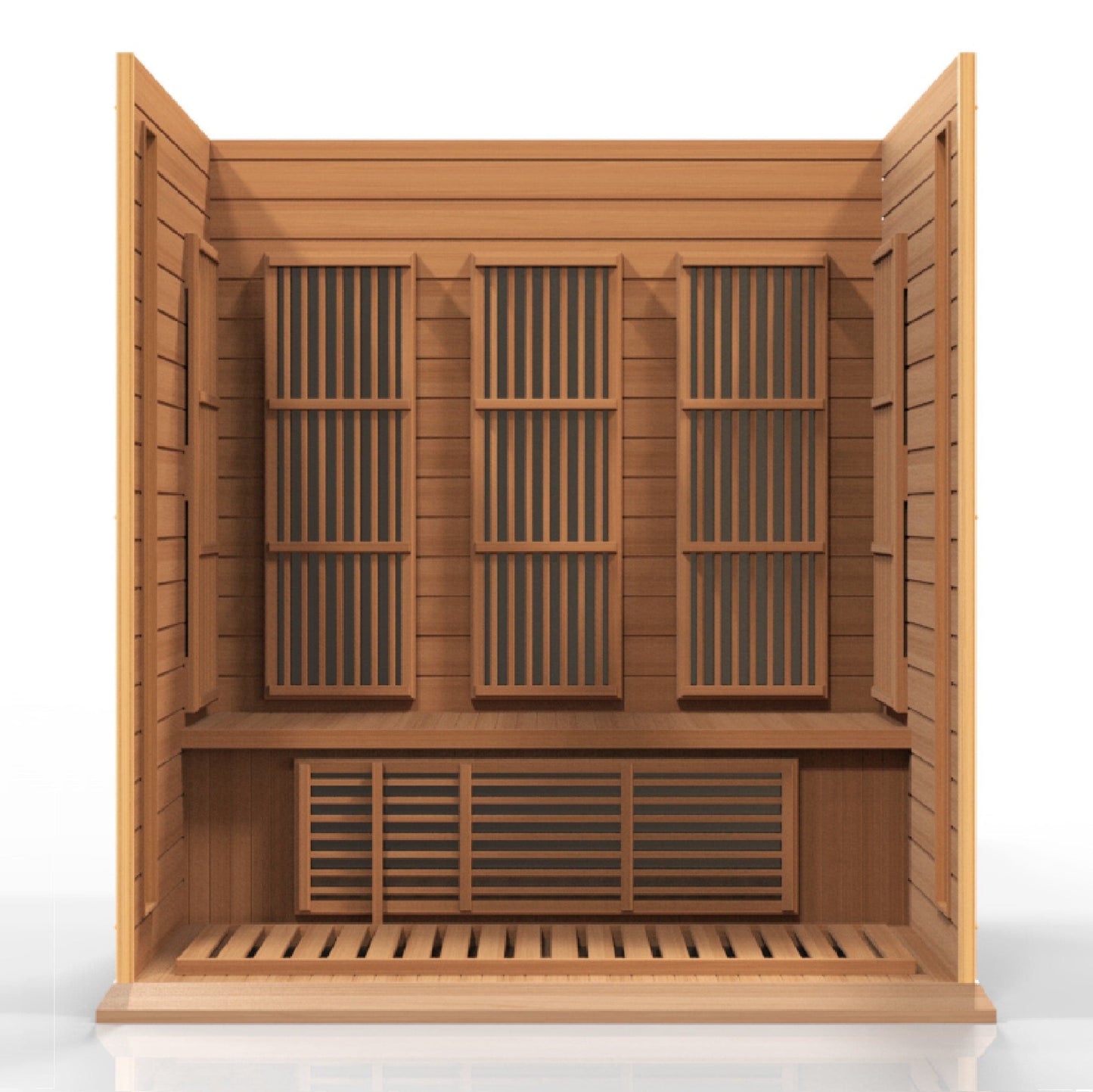 Maxxus Sauna MX-K306-01-ZF Maxxus 3 Person Near Zero EMF FAR Infrared Carbon Canadian Hemlock Sauna