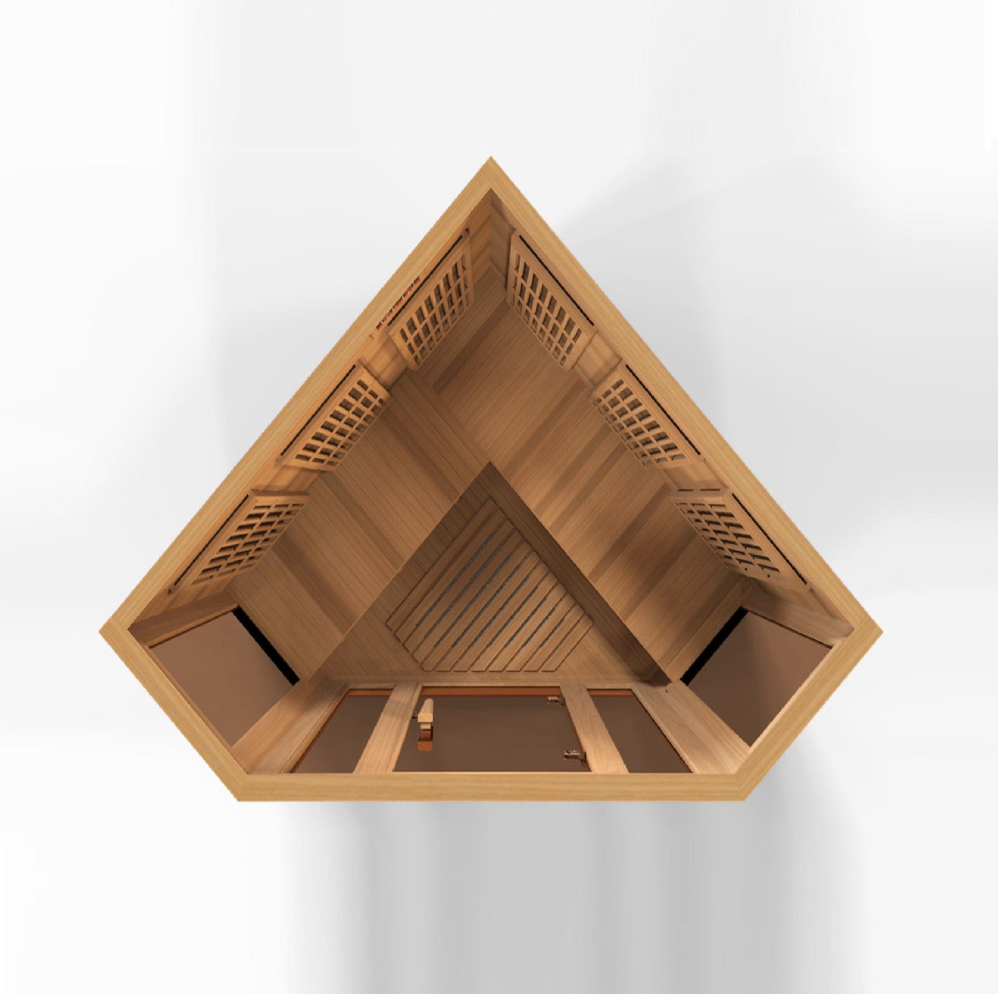Maxxus Sauna MX-K356-01-CED Maxxus 3-Person Corner Low EMF FAR Infrared Carbon Canadian Red Cedar Sauna