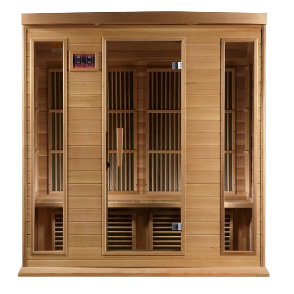 Maxxus Sauna MX-K406-01-CED Maxxus 4-Person Low EMF FAR Infrared Carbon Canadian Red Cedar Sauna