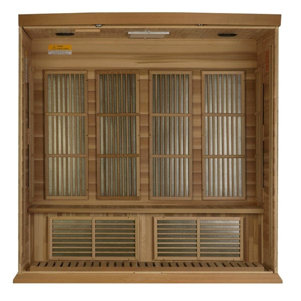 Maxxus Sauna MX-K406-01-CED Maxxus 4-Person Low EMF FAR Infrared Carbon Canadian Red Cedar Sauna