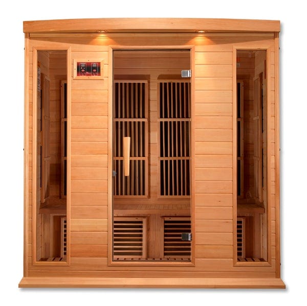 Maxxus Sauna MX-K406-01 Maxxus 4 Person Low EMF FAR Infrared Carbon Canadian Hemlock Sauna
