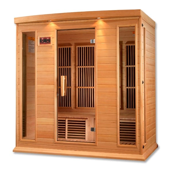 Maxxus Sauna MX-K406-01 Maxxus 4 Person Low EMF FAR Infrared Carbon Canadian Hemlock Sauna