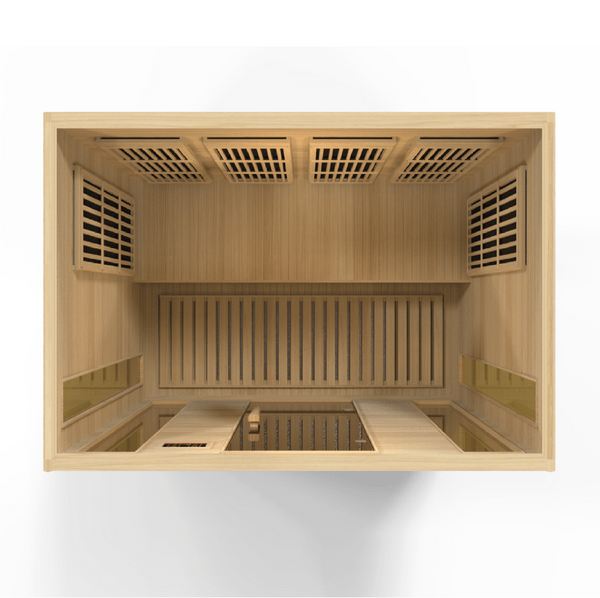 Maxxus Sauna MX-K406-01 Maxxus 4 Person Low EMF FAR Infrared Carbon Canadian Hemlock Sauna
