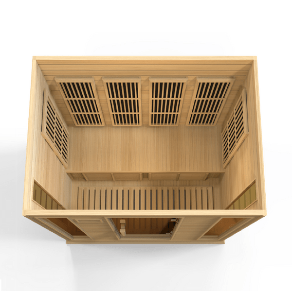 Maxxus Sauna MX-K406-01 Maxxus 4 Person Low EMF FAR Infrared Carbon Canadian Hemlock Sauna