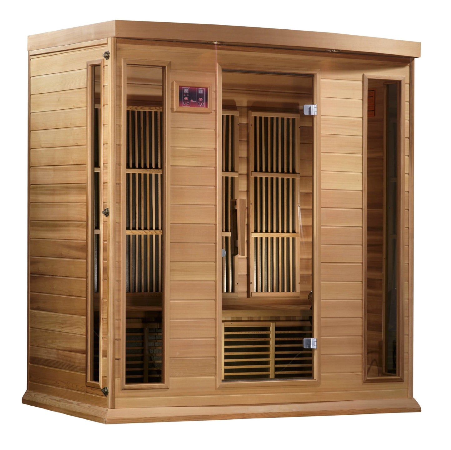 Maxxus Sauna MX-K406-01-ZF-CED Maxxus 4 Person Near Zero EMF FAR Infrared Carbon Canadian Red Cedar Sauna