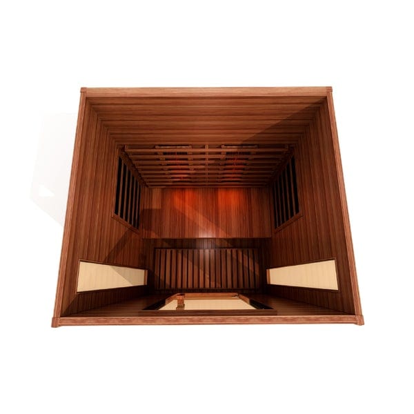Maxxus Sauna MX-M206-01-FS-CED Maxxus 2 Person Full Spectrum Near Zero EMF FAR Infrared Carbon Canadian Red Cedar Sauna