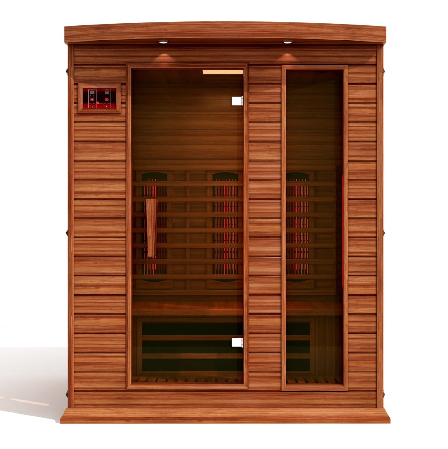 Maxxus Sauna MX-M306-01-FS-CED Maxxus 3 Person Full Spectrum Near Zero EMF FAR Infrared Carbon Canadian Red Cedar Sauna