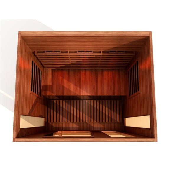 Maxxus Sauna MX-M306-01-FS-CED Maxxus 3 Person Full Spectrum Near Zero EMF FAR Infrared Carbon Canadian Red Cedar Sauna