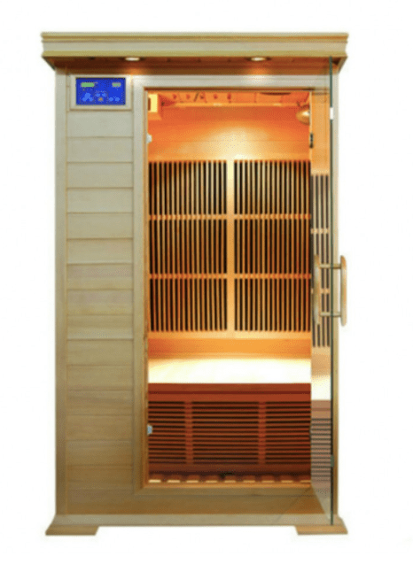 SunRay HL100K2 Barrett Barrett 1-Person Indoor Infrared sauna - with Canadian Hemlock wood and Carbon Heaters